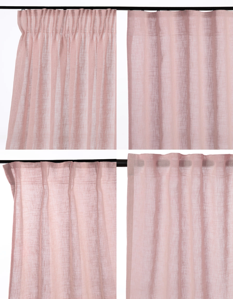 Olika upphängningssätt för gardin Malva