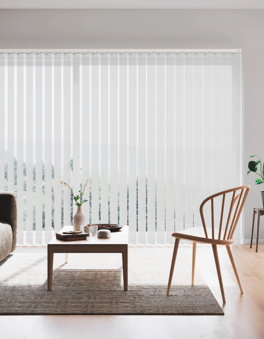 Vit lamellgardin