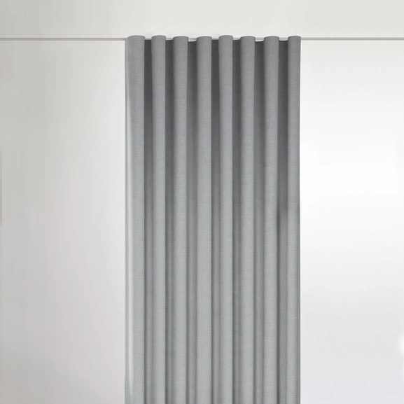 Curtain, blackout, light gray, extra wide and high
