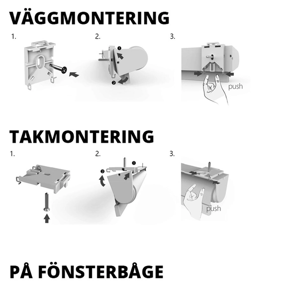 Fusion mörkläggande rullgardin, vit