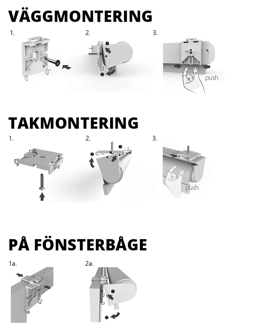 Fusion mörkläggande rullgardin, vit