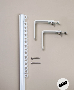 Curtain rail U-rail, made-to-measure, wall-mounted