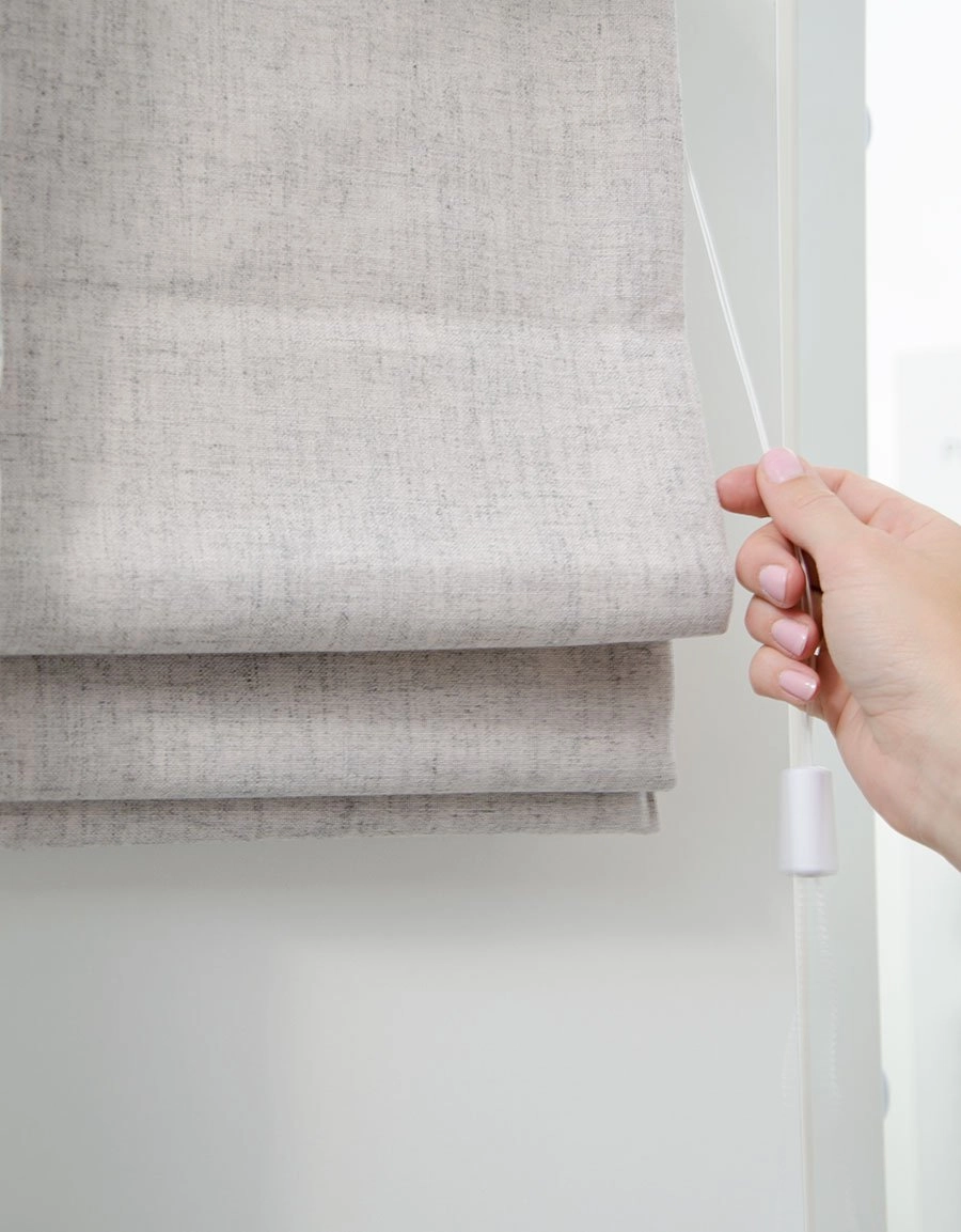 Lina pull-up curtain gray Hasta