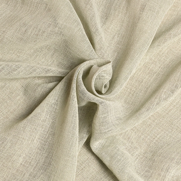 Närbild på gardintyg Malva, grön