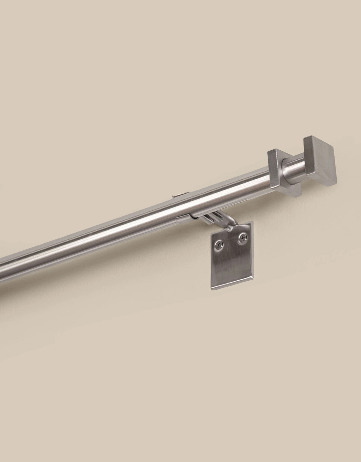 Gardinstång Sqaure i rostfritt stål