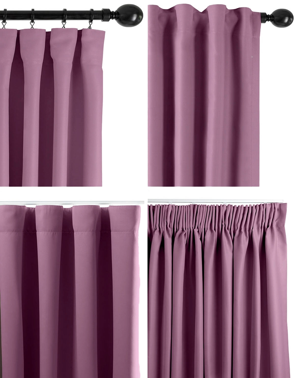 Upphängningssätt för gardin Dokie lila