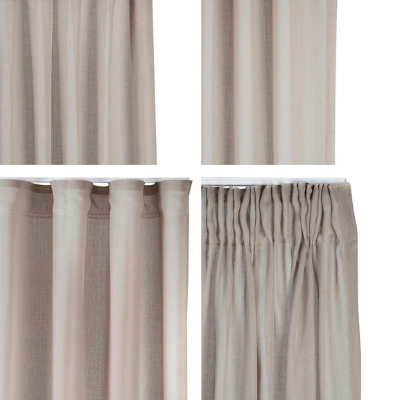 Upphängningssätt gardin Vilja greige