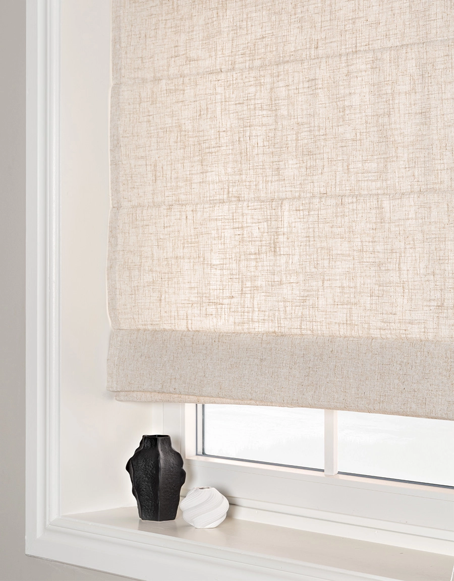 Hissgardin Mylla beige med lina