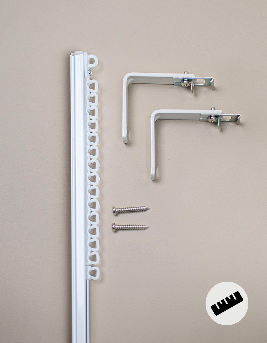 Curtain rail U-rail, made-to-measure, wall-mounted