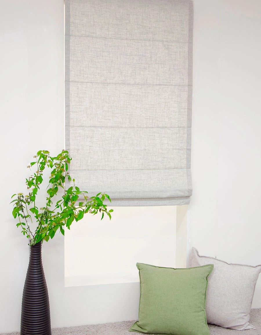 Lina pull-up curtain gray Hasta