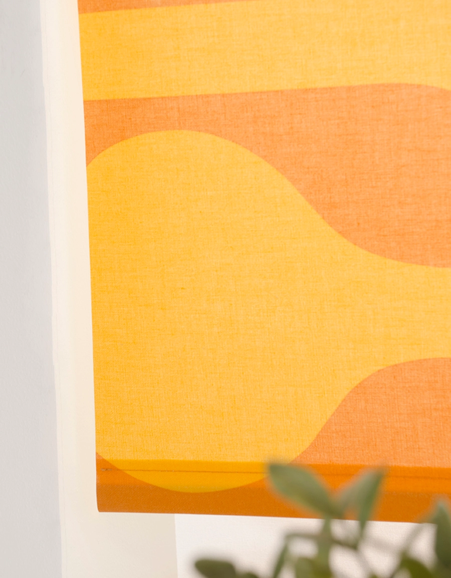 Rullgardin gul, måttillverkad, Hasta