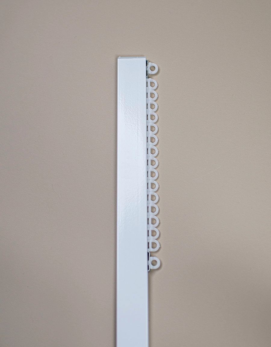 Alex curtain rail, white, incl. gliders (brackets not included)