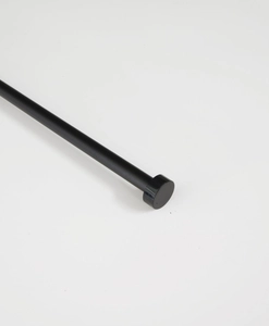 Ändknopp Infront Round svart akryl Hasta