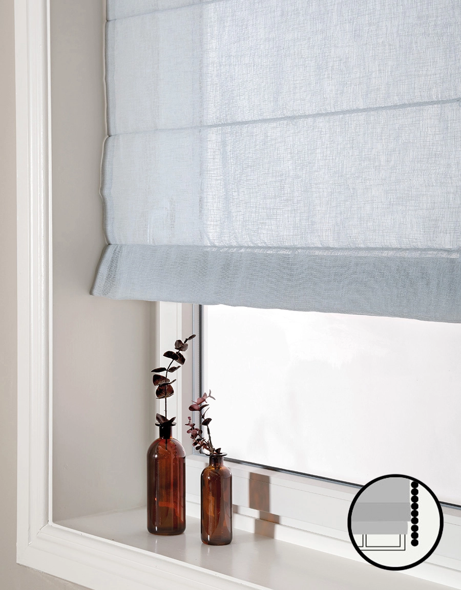 Hissgardin Malva, blå