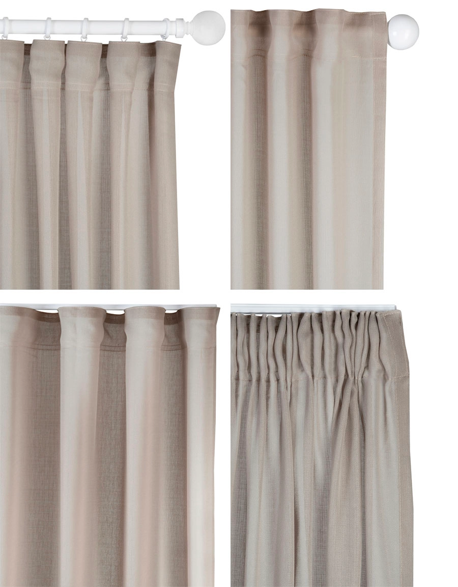 Upphängningssätt gardin Vilja greige