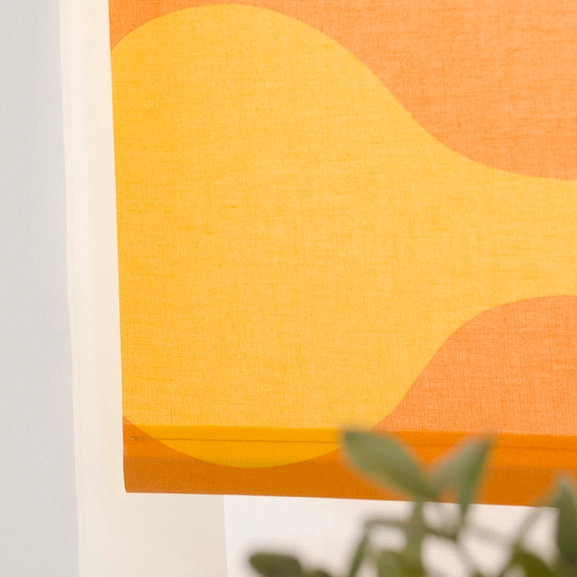 Rullgardin gul, måttillverkad, Hasta