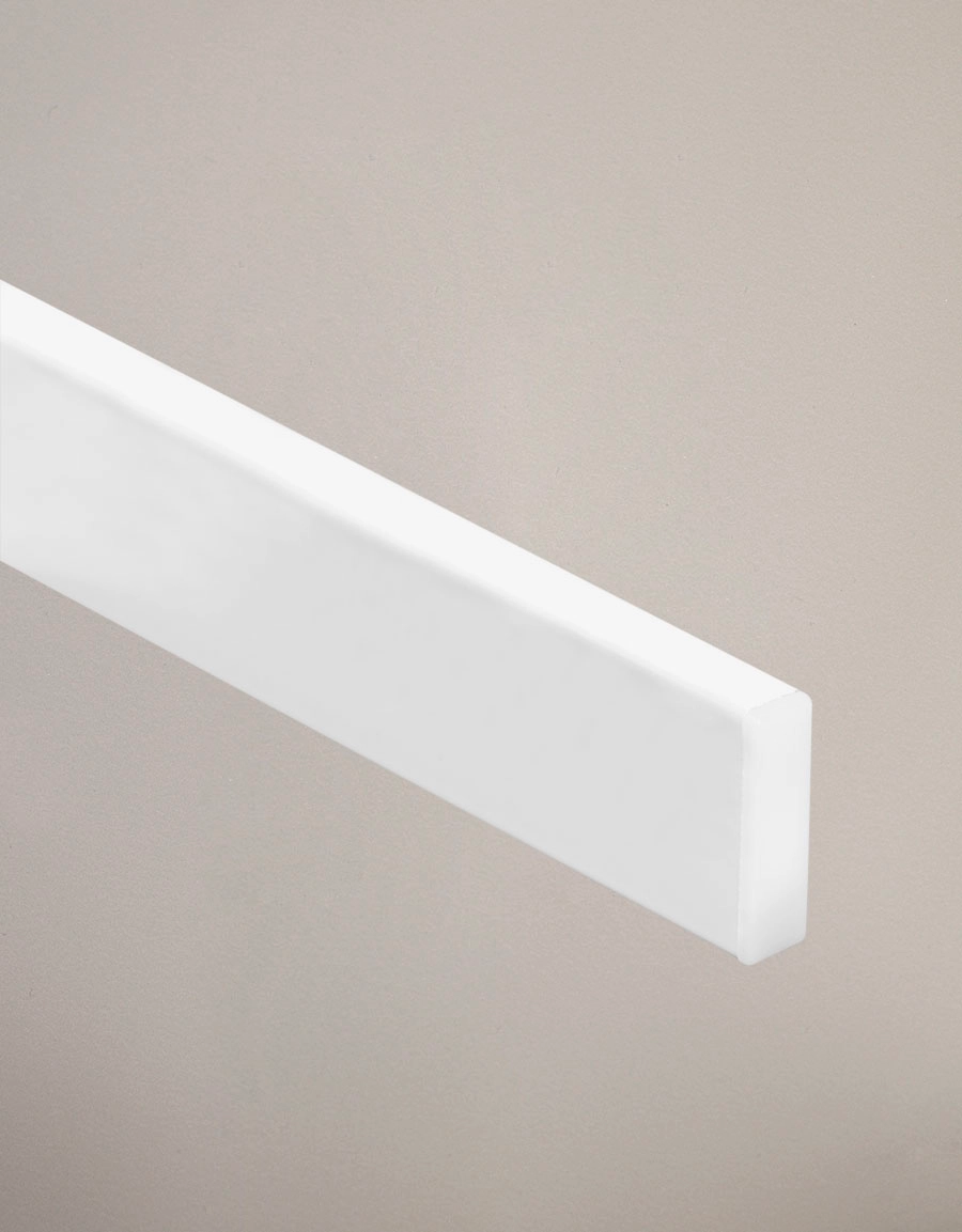 Alex curtain rail, white, incl. gliders