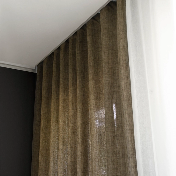 Cloud made-to-measure hotel curtain, brown