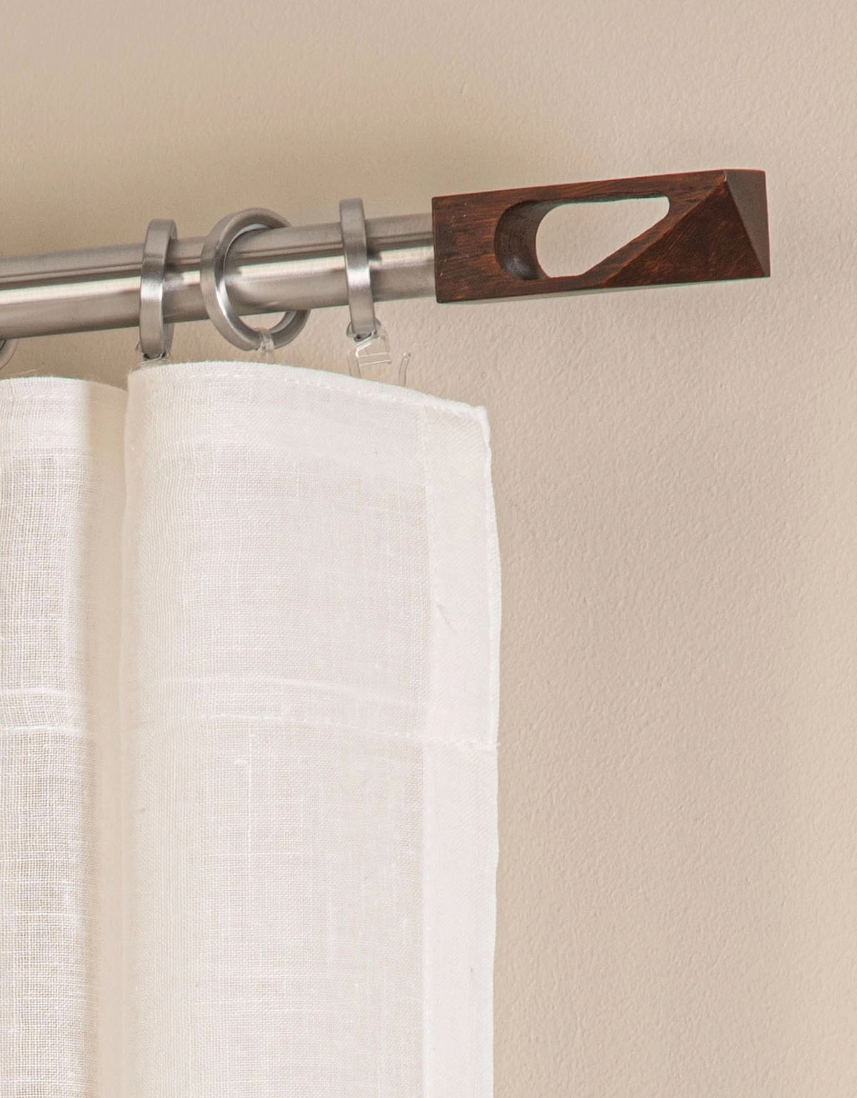 Ändknopp i kaffefärgat trä