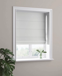 Hissgardin med lina, väv Dokie vit, måttillverkad