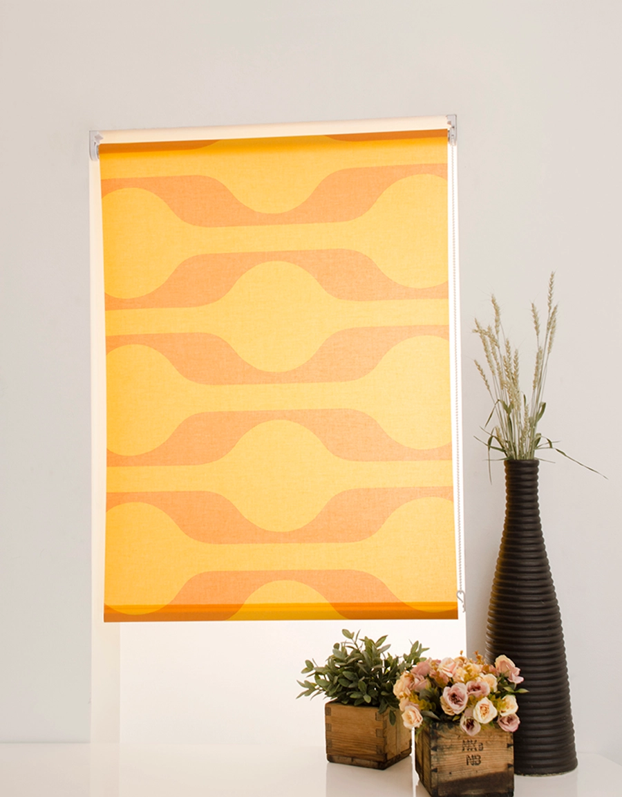 Rullgardin gul, måttillverkad, Hasta