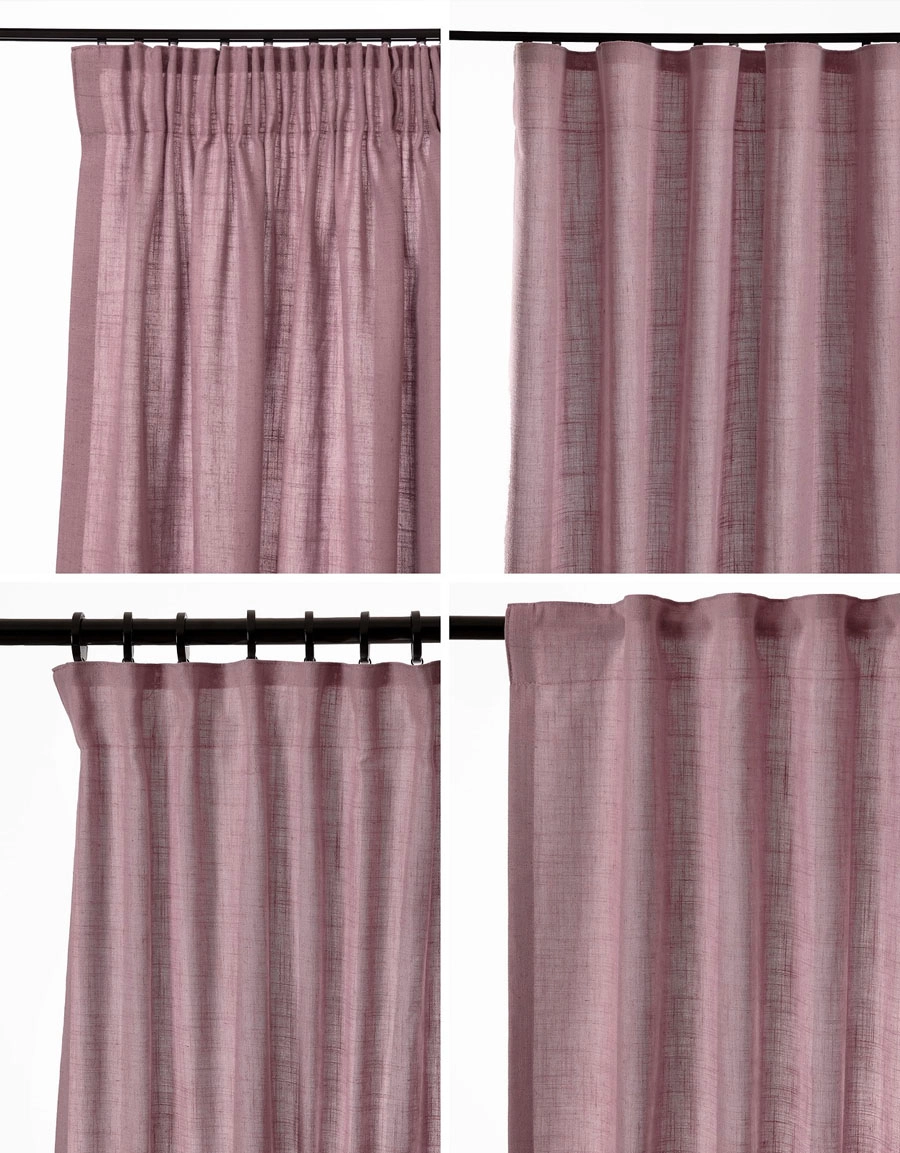 Olika upphängningsätt gardin Lina