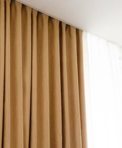 Made-to-measure curtain COOLA, shading curtain (80% blackout), golden