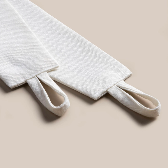 Vitt gardinomtag i tyg