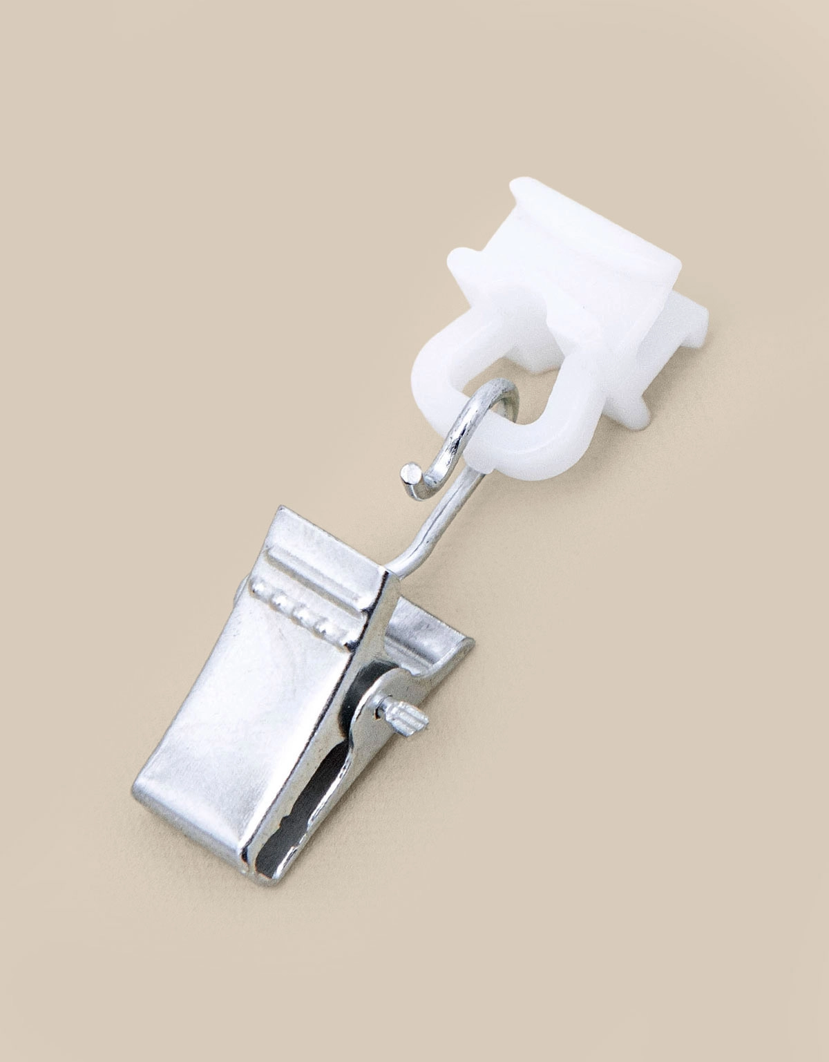 Glid till u-skena med klämma i metall