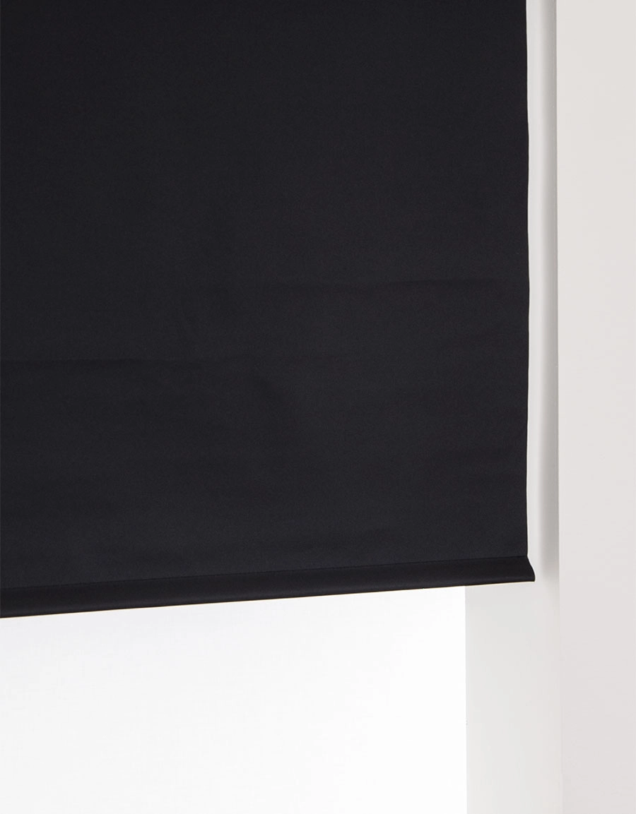 blackout roller blind black