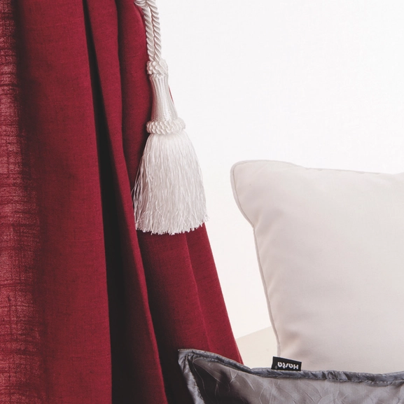 Curtain tassel silk tassel white Hasta