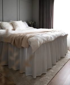 White bed skirt