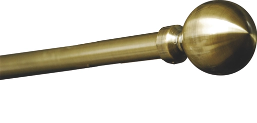 Comet curtain rod antique brass Hasta