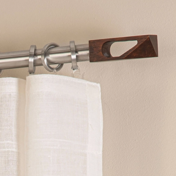 Ändknopp i kaffefärgat trä