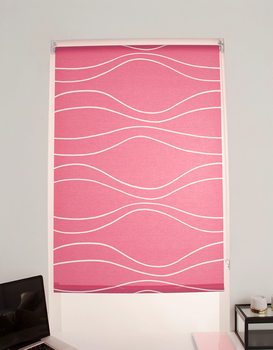 Rullgardin rosa, måttillverkad, Hasta