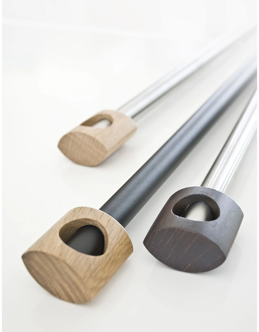 Vision curtain rod oak Hasta