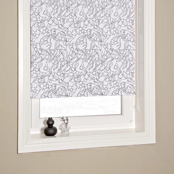 Mörkläggande rullgardin med mönster av kvinnor