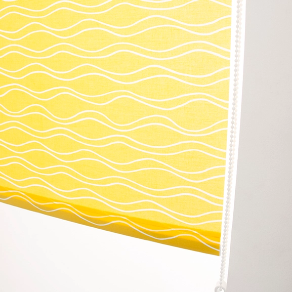 Rullgardin gul, måttillverkad, Hasta