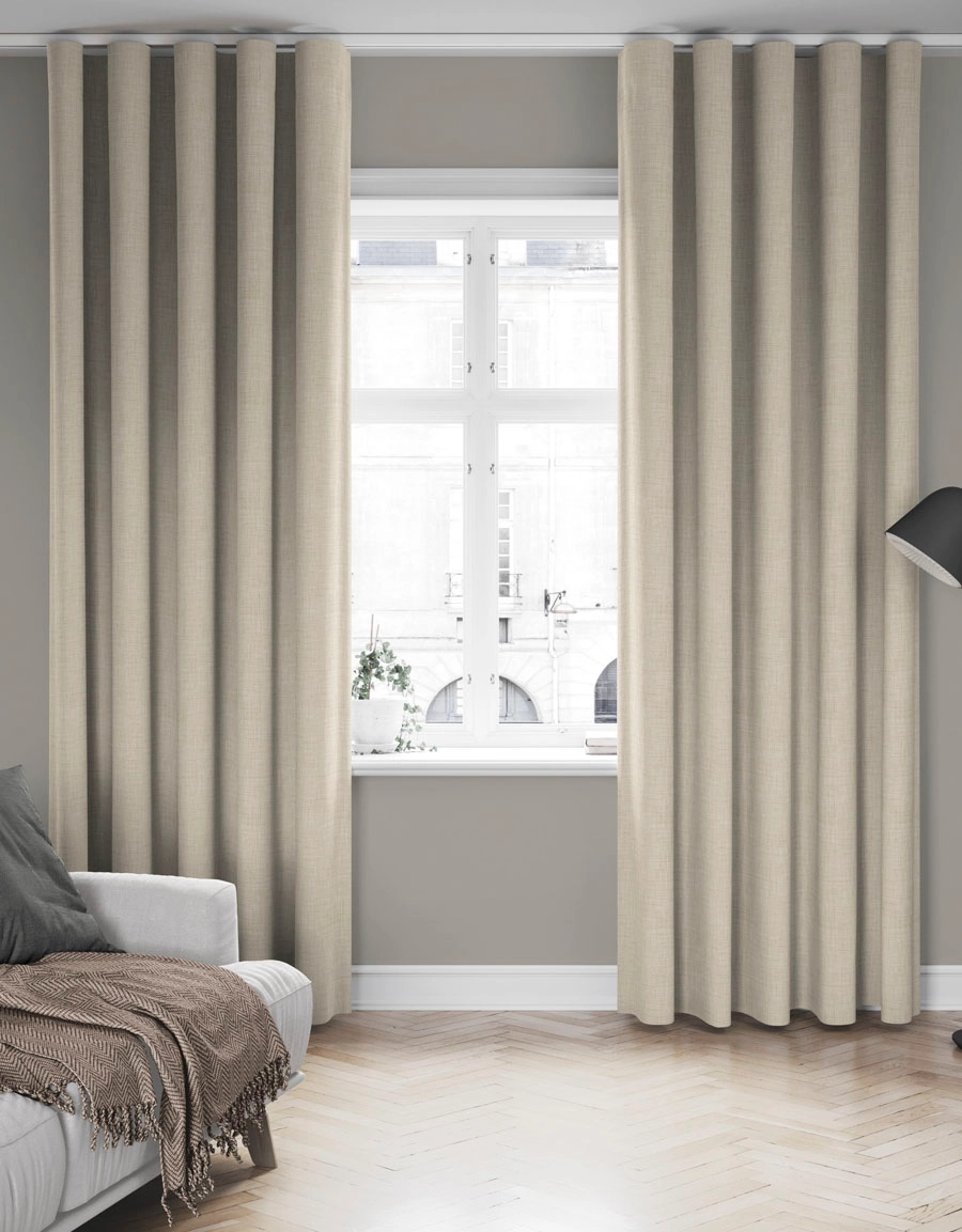 Made-to-measure curtain SILENT NIGHT, 100% blackout, beige