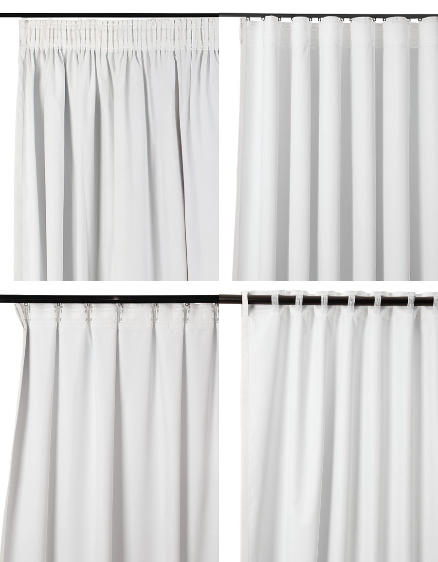 Upphängningssätt för gardin Nova, vit