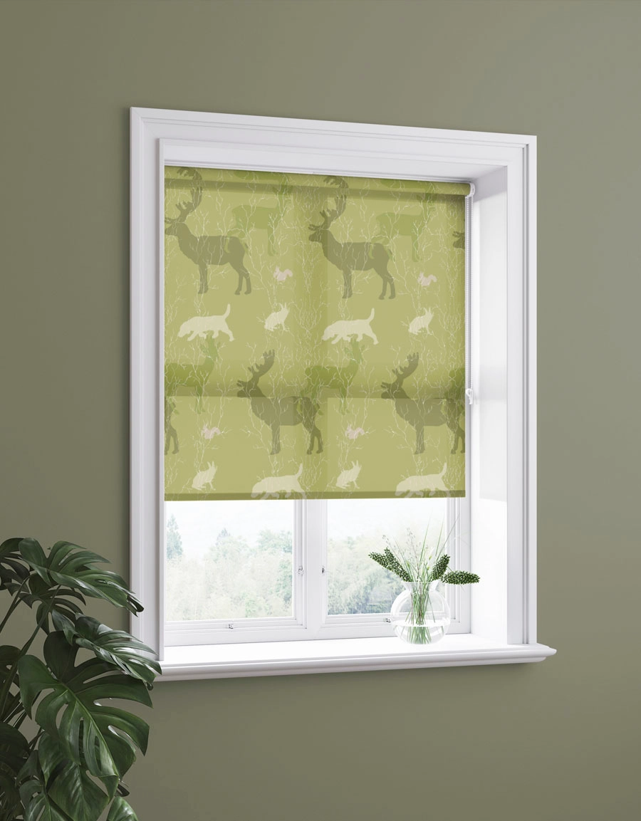 Rullgardin Fauna, grön