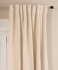 Gardinstång i rostfritt stål med ändknopp i trä