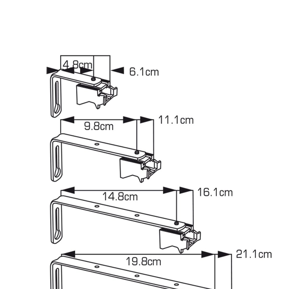 angle bracket for Alex curtain rail Hasta