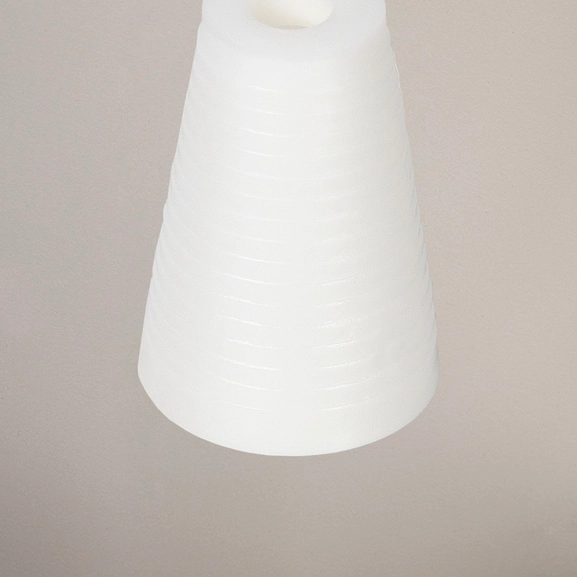 Ändknopp för lina, vit plast