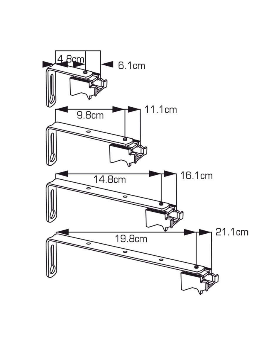 angle bracket for Alex curtain rail Hasta