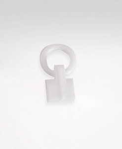 Pull-up curtain ring with child-safety function, white plastic