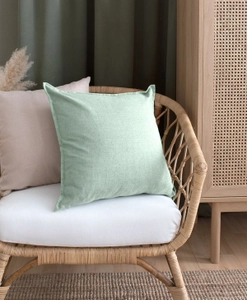 Turkost kuddfodral i linneblandning