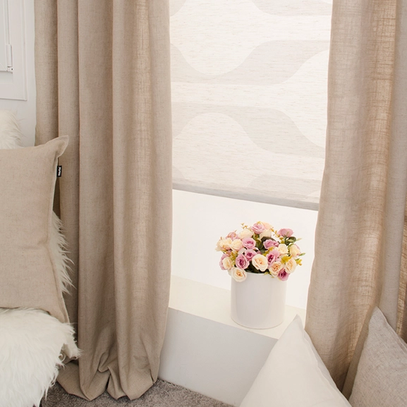 Rullgardin vit, måttillverkad, Hasta