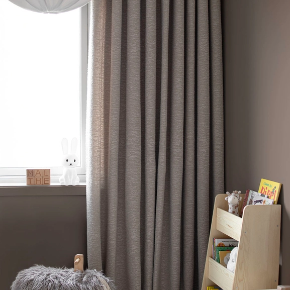 Bouclégardin i taupe i banrum