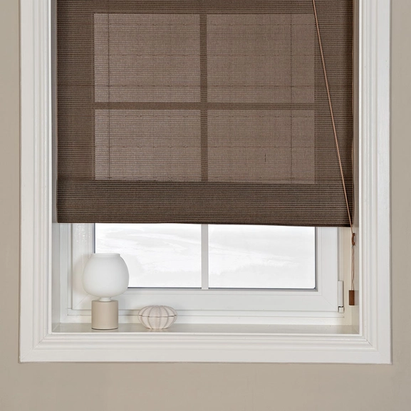 Brun hissgardin/roll-up